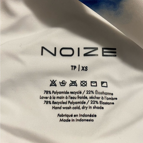 XS. BNWT Noize 2 piece Bikini. White and Blue tie dye print. - Picture 3 of 3